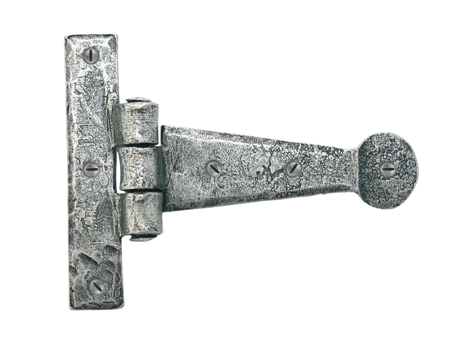 Pewter 4" Penny End T Hinge (pair)