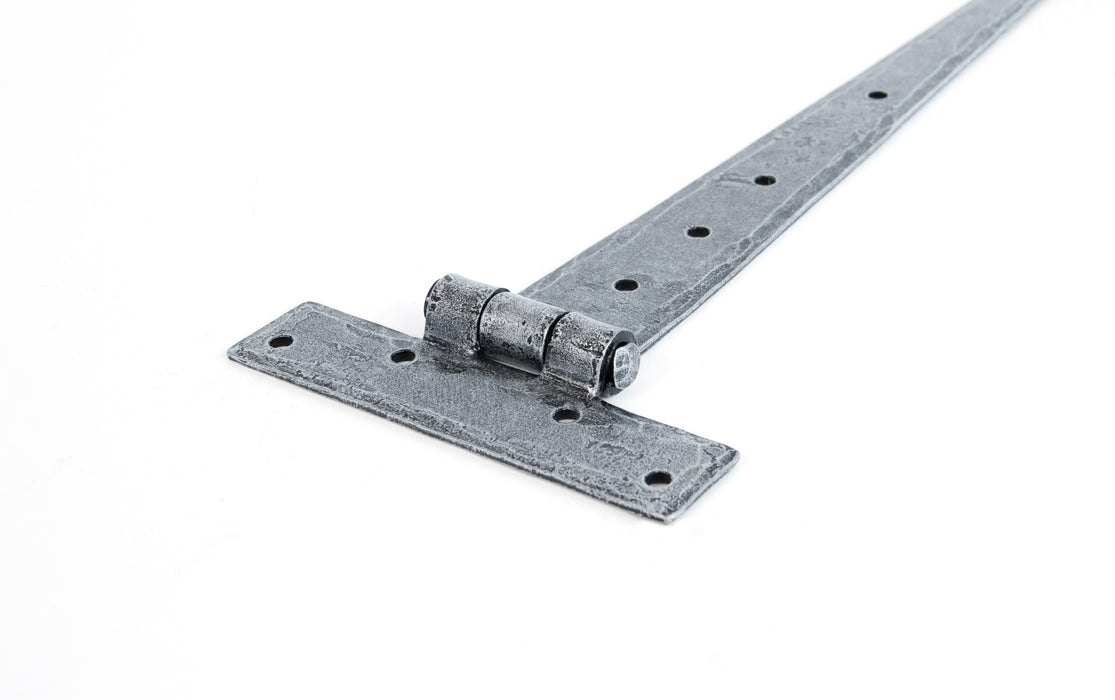 Pewter 12" Penny End T Hinge (pair)