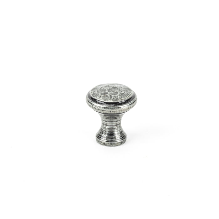 Pewter Hammered Cabinet Knob - Small