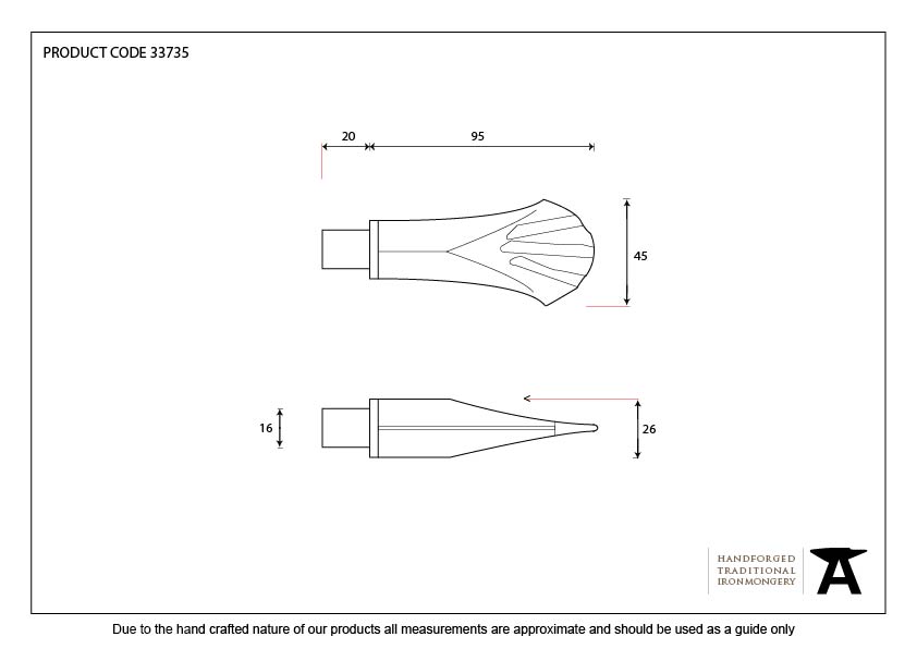 Pewter Shell Curtain Finial (pair)