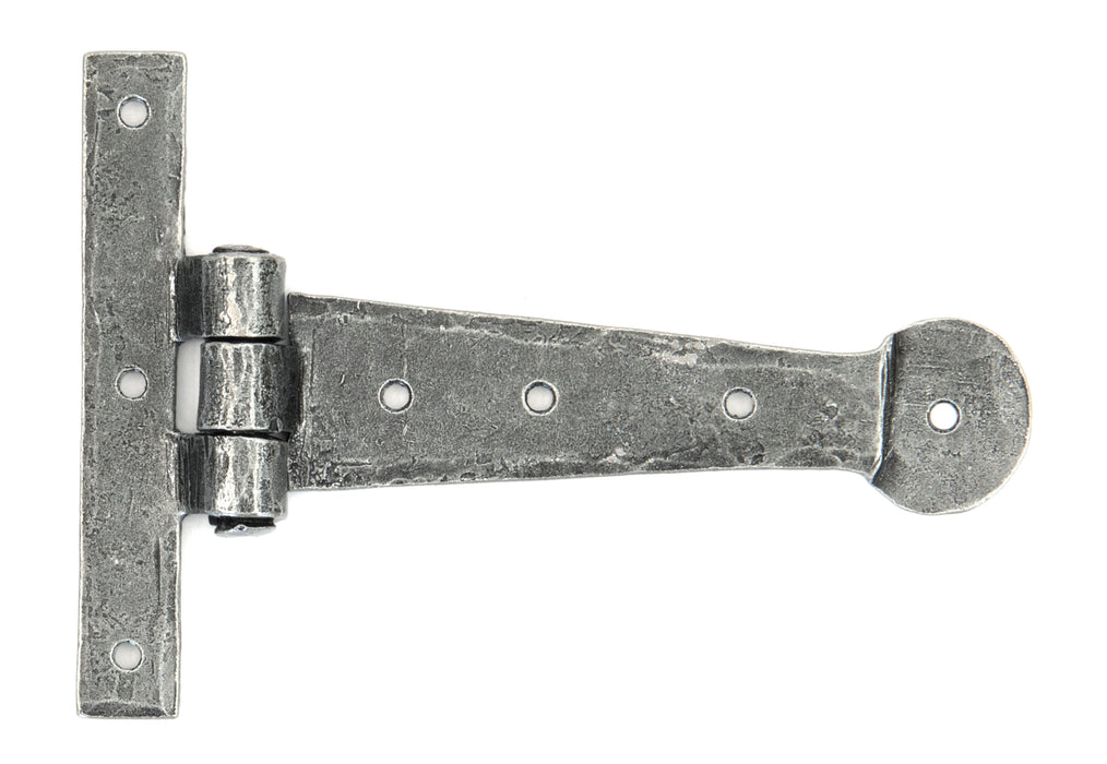 Pewter 6" Penny End T Hinge (pair)