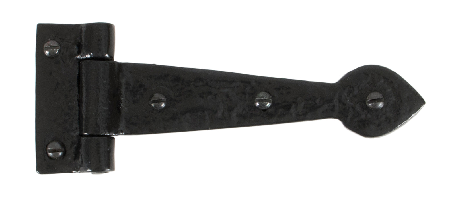 Black Textured 6" Cast T Hinge (pair)