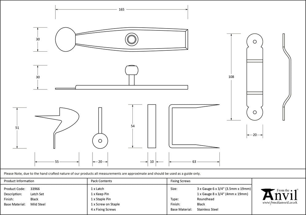 Black Latch Set