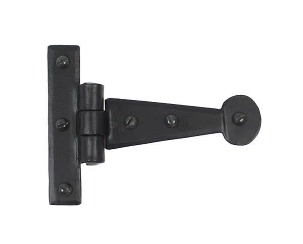 Black 4" Penny End T Hinge (pair)