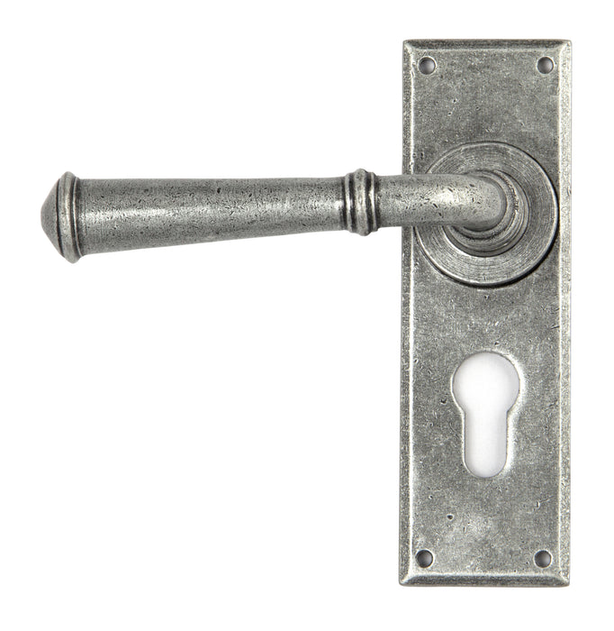 Pewter Regency Lever Euro Lock Set