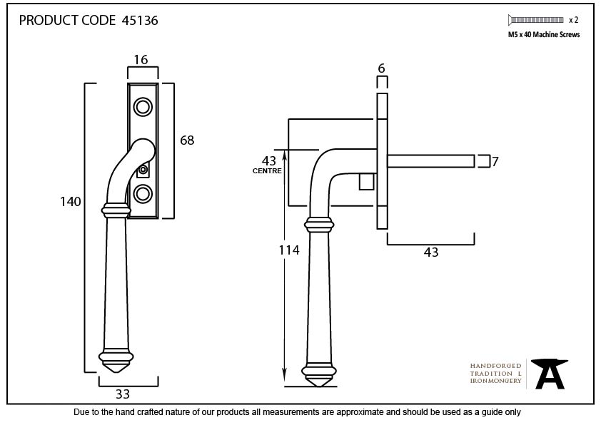 Pewter Regency Espag - LH