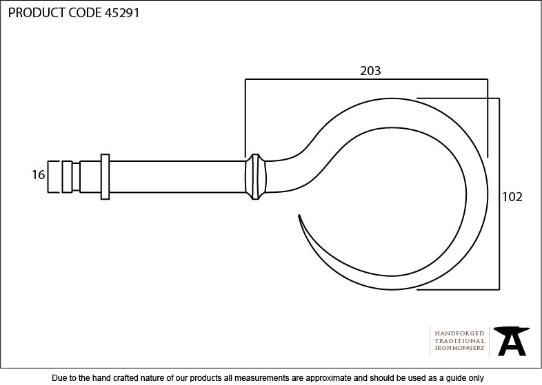 Pewter Hook Curtain Finial (Pair)