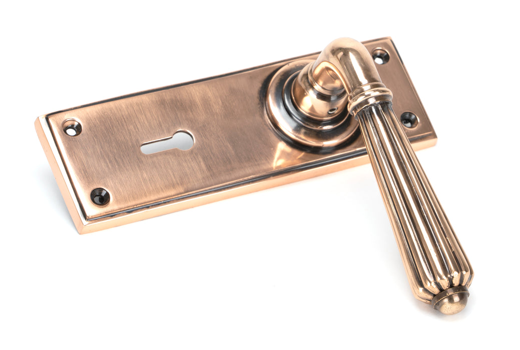 Polished Bronze Hinton Lever Lock Set