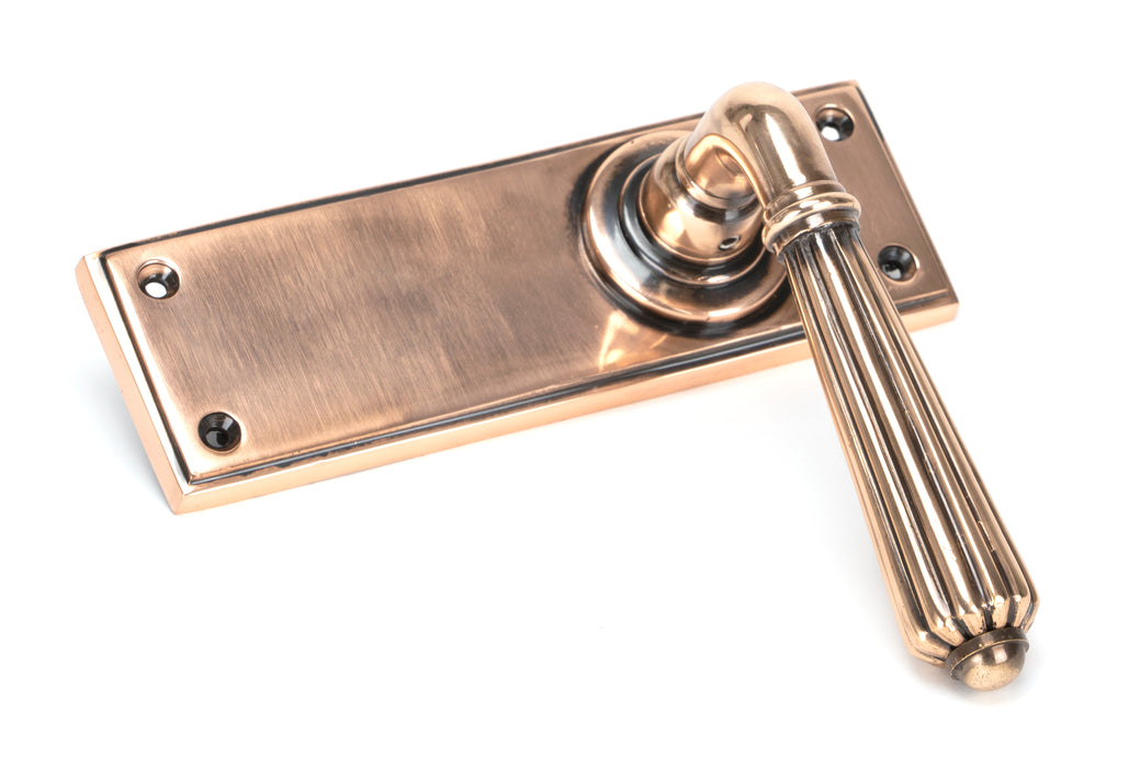 Polished Bronze Hinton Lever Latch Set