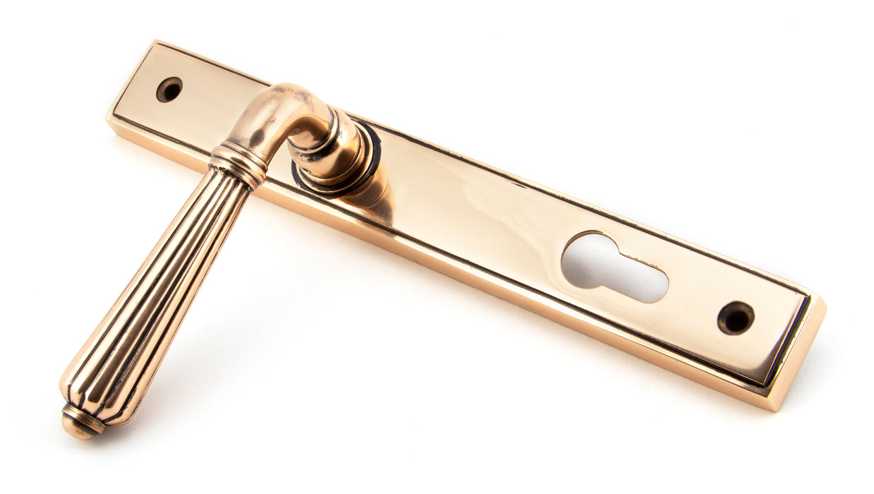 Polished Bronze Hinton Slimline Lever Espag. Lock Set