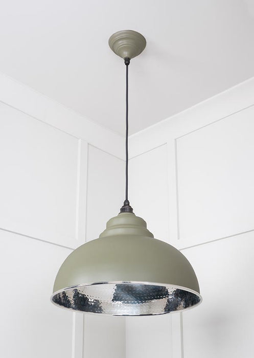 Hammered Nickel Harborne Pendant in Tump