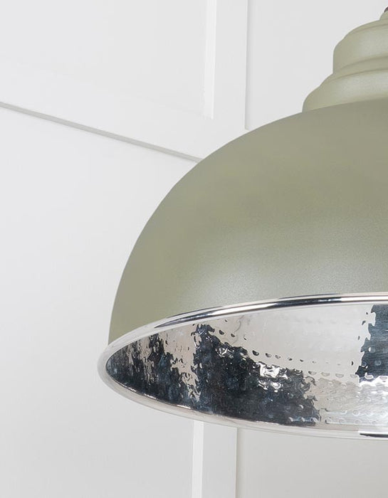 Hammered Nickel Harborne Pendant in Tump