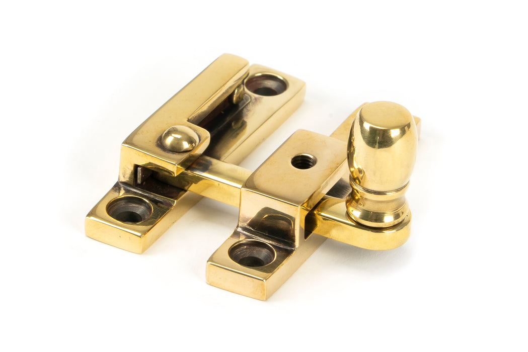 Aged Brass Mushroom Quadrant Fastener - Narrow