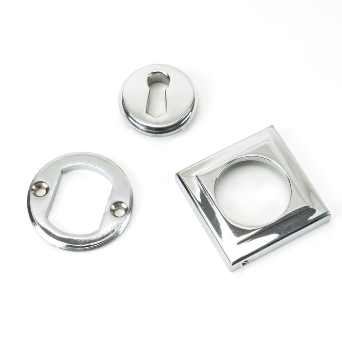 Polished Chrome Round Escutcheon (Square)