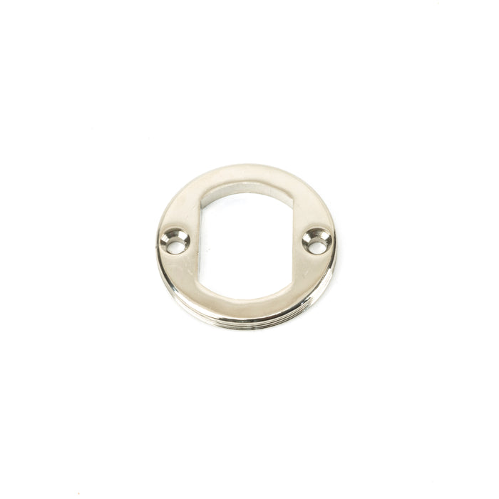 Polished Nickel Round Escutcheon (Art Deco)
