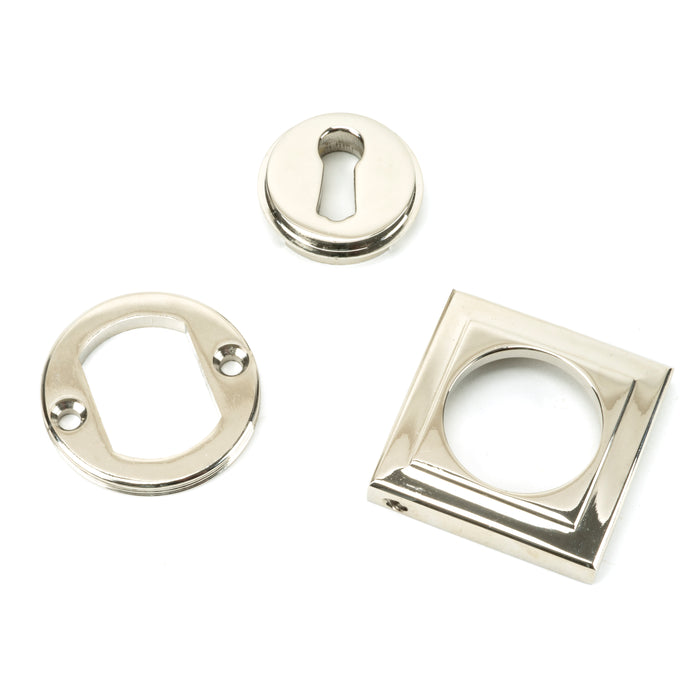 Polished Nickel Round Escutcheon (Square)