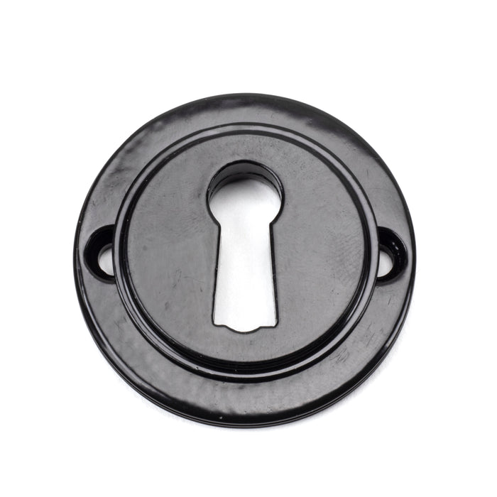 Black Round Escutcheon (Plain)