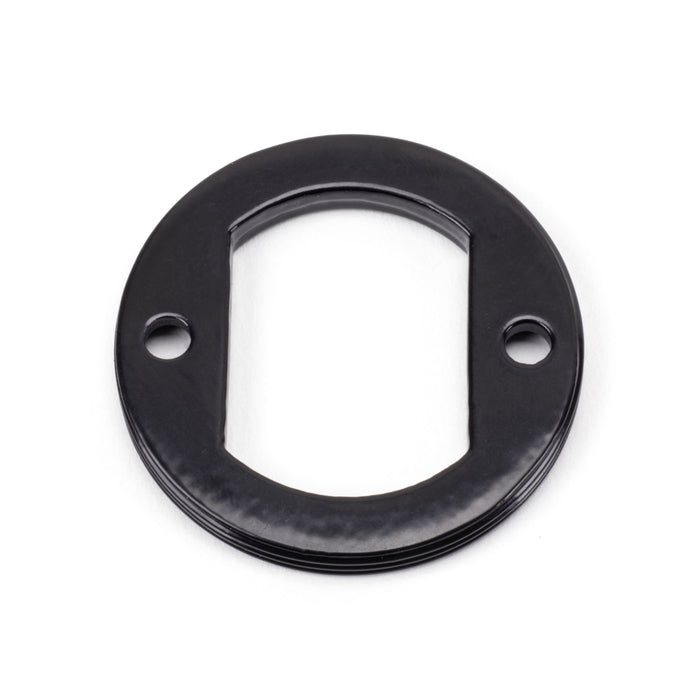 Black Round Escutcheon (Plain)