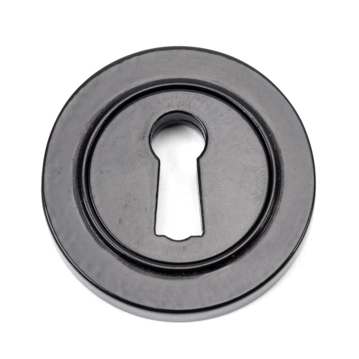 Black Round Escutcheon (Plain)