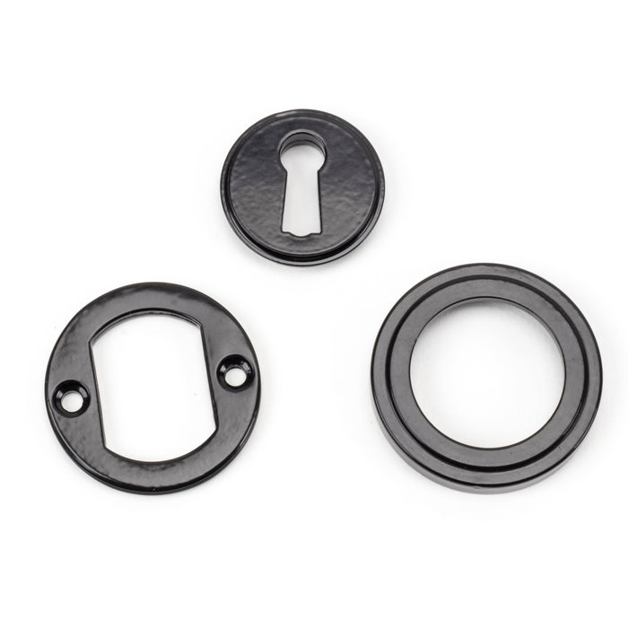 Black Round Escutcheon (Art Deco)