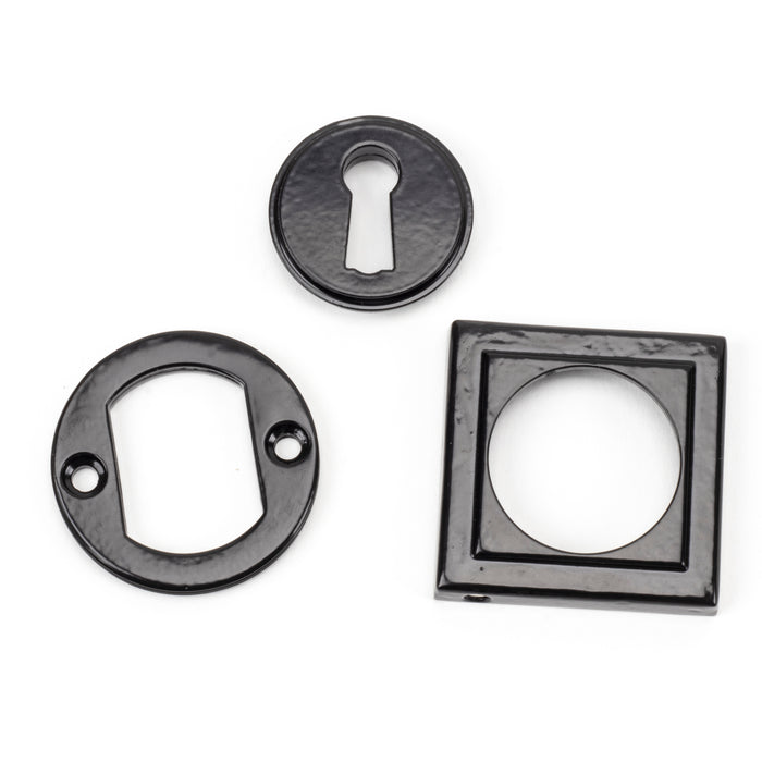 Black Round Escutcheon (Square)