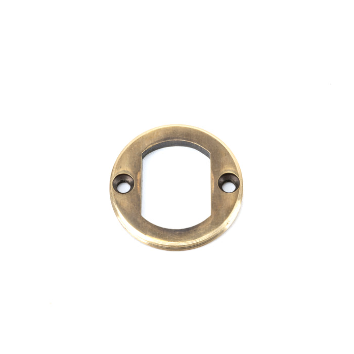 Aged Brass Round Euro Escutcheon (Beehive)
