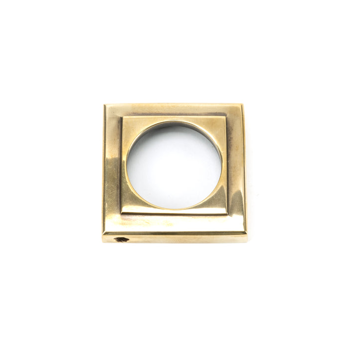 Aged Brass Round Euro Escutcheon (Square)