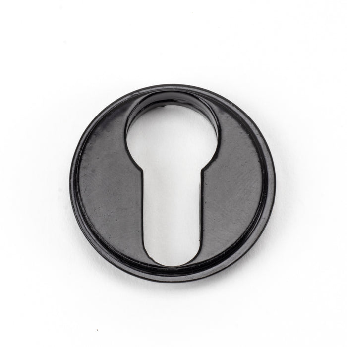 Black Round Euro Escutcheon (Plain)