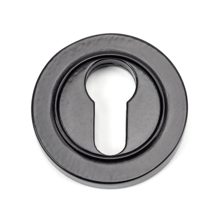 Black Round Euro Escutcheon (Plain)