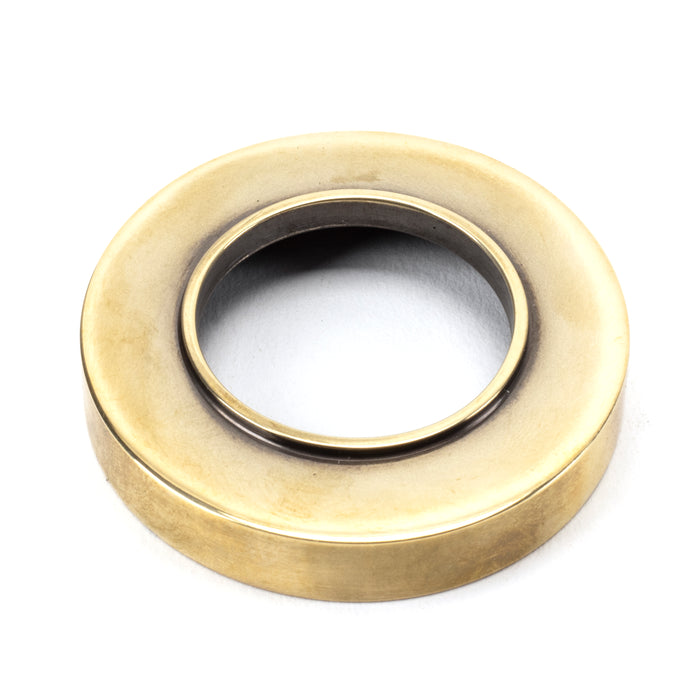 Aged Brass Round Thumbturn Set (Plain)