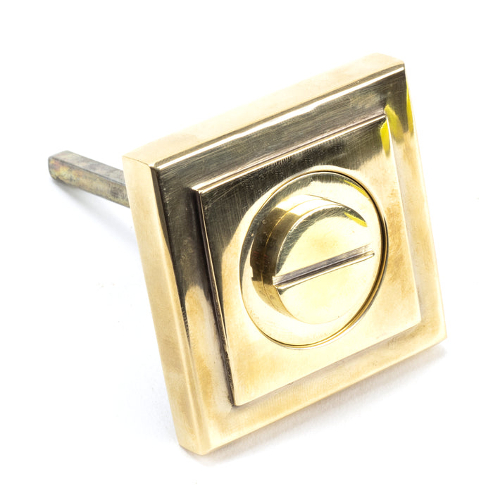 Aged Brass Round Thumbturn Set (Square)