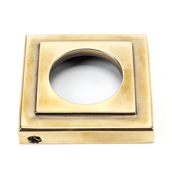 Aged Brass Round Thumbturn Set (Square)