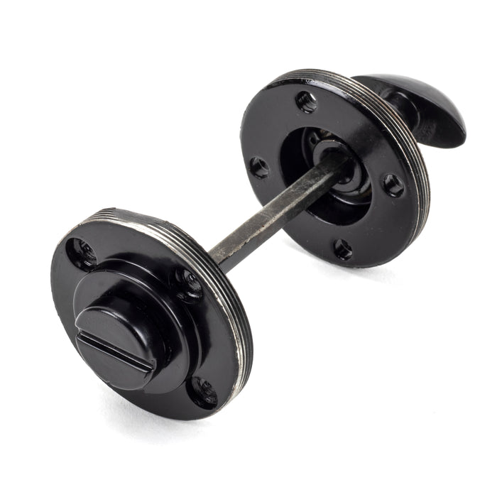 Black Round Thumbturn Set (Plain)