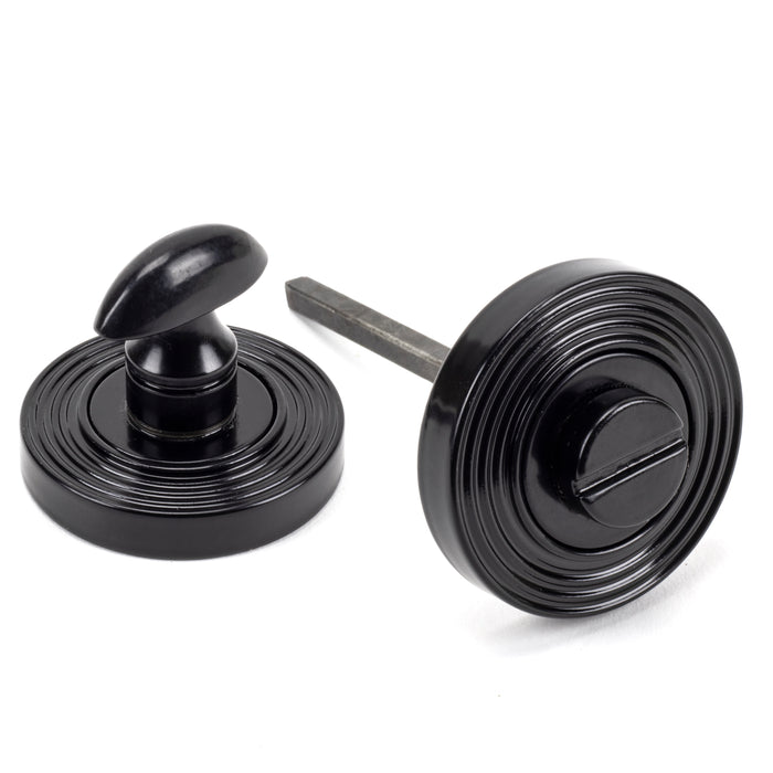 Black Round Thumbturn Set (Beehive)