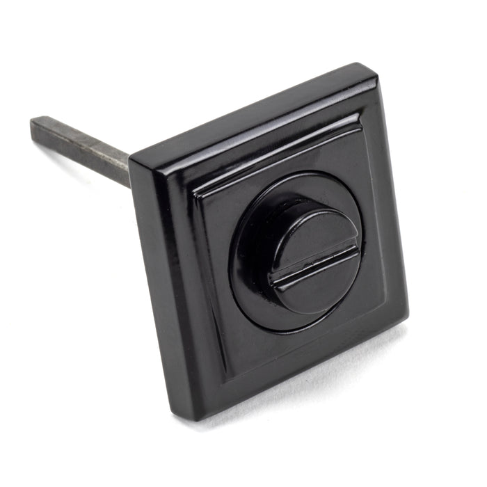 Black Round Thumbturn Set (Square)