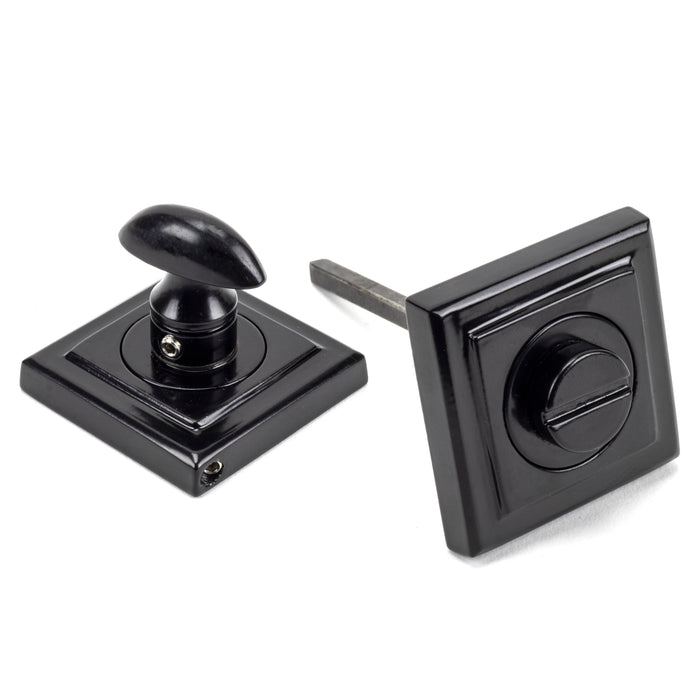 Black Round Thumbturn Set (Square)