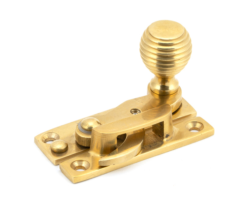 Polished Brass Beehive Sash Hook Fastener