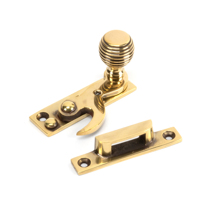 Aged Brass Beehive Sash Hook Fastener