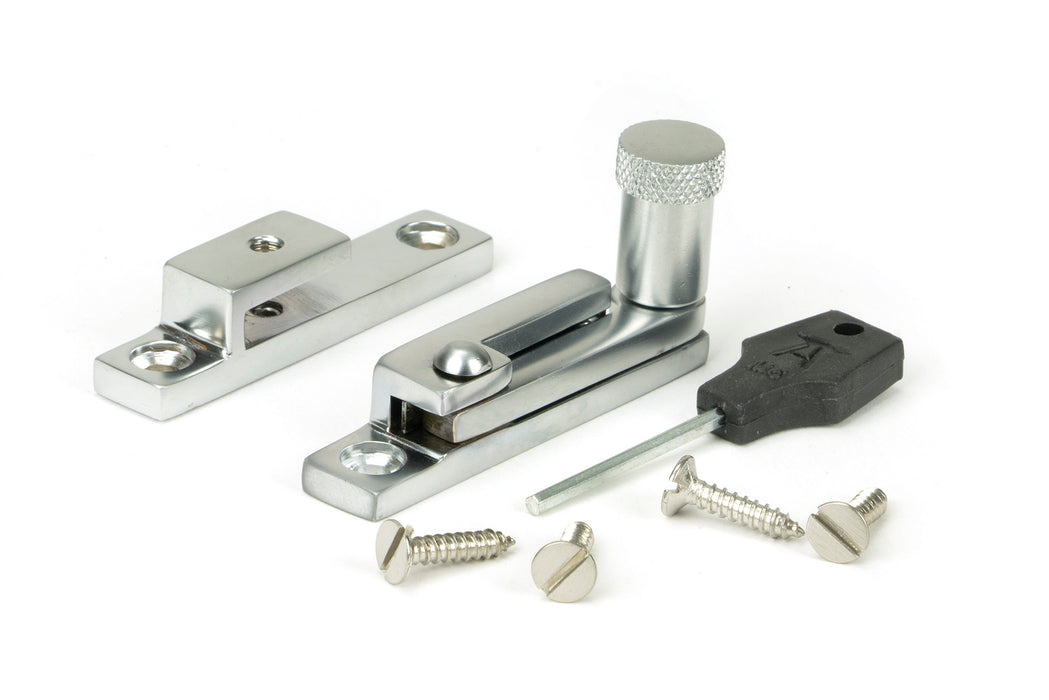 Satin Chrome Brompton Quadrant Fastener - Narrow