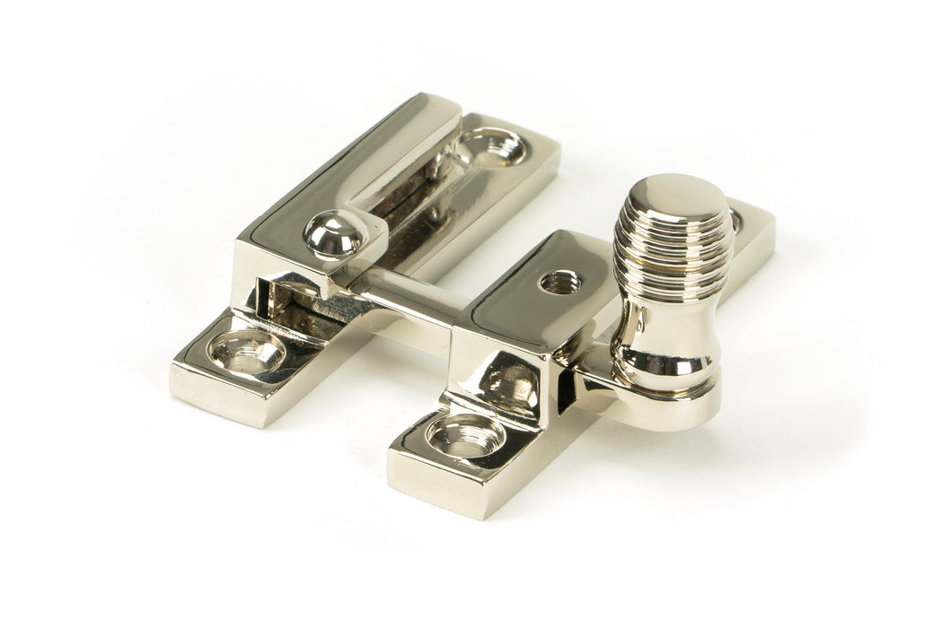 Polished Nickel Beehive Quadrant Fastener - Narrow