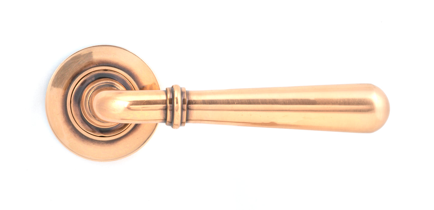 Polished Bronze Newbury Lever on Rose Set (Plain)