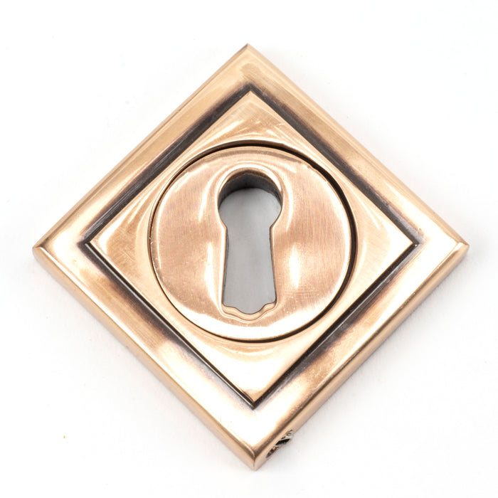 Polished Bronze Round Escutcheon (Square)