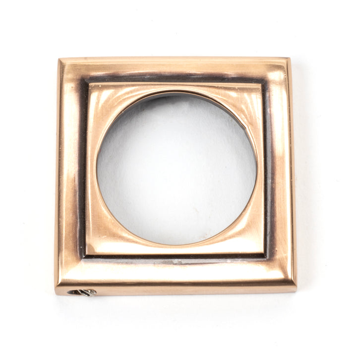 Polished Bronze Round Escutcheon (Square)