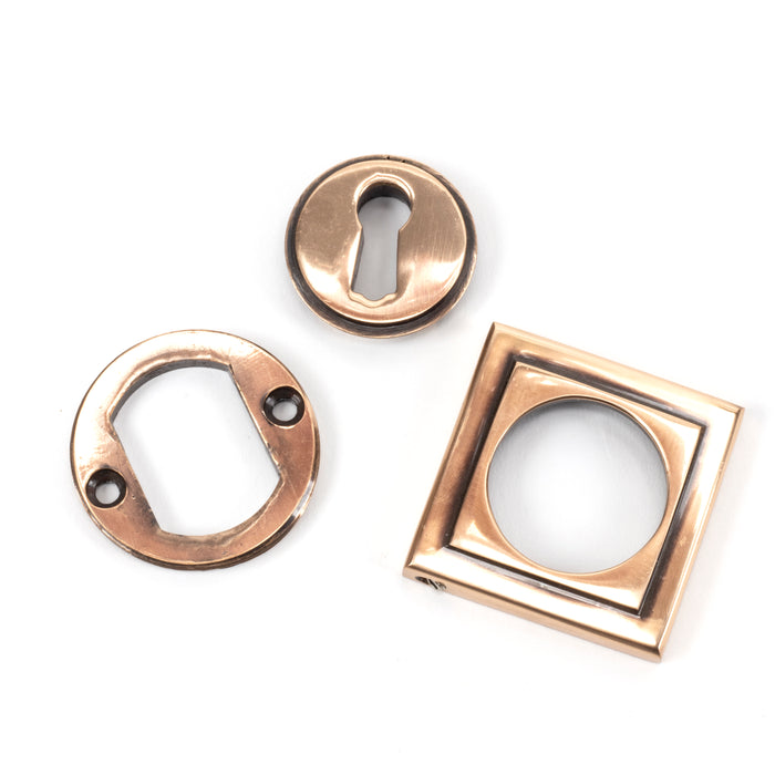 Polished Bronze Round Escutcheon (Square)