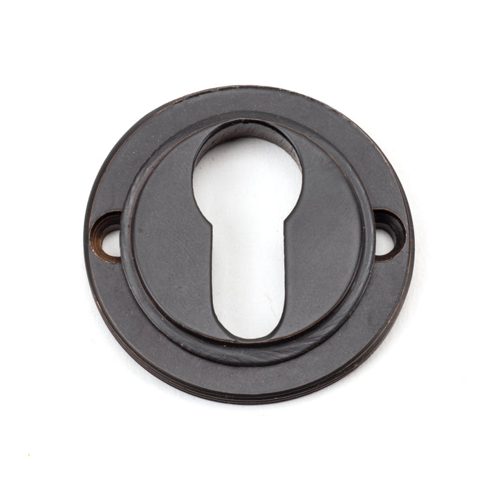 Aged Bronze Round Euro Escutcheon (Plain)