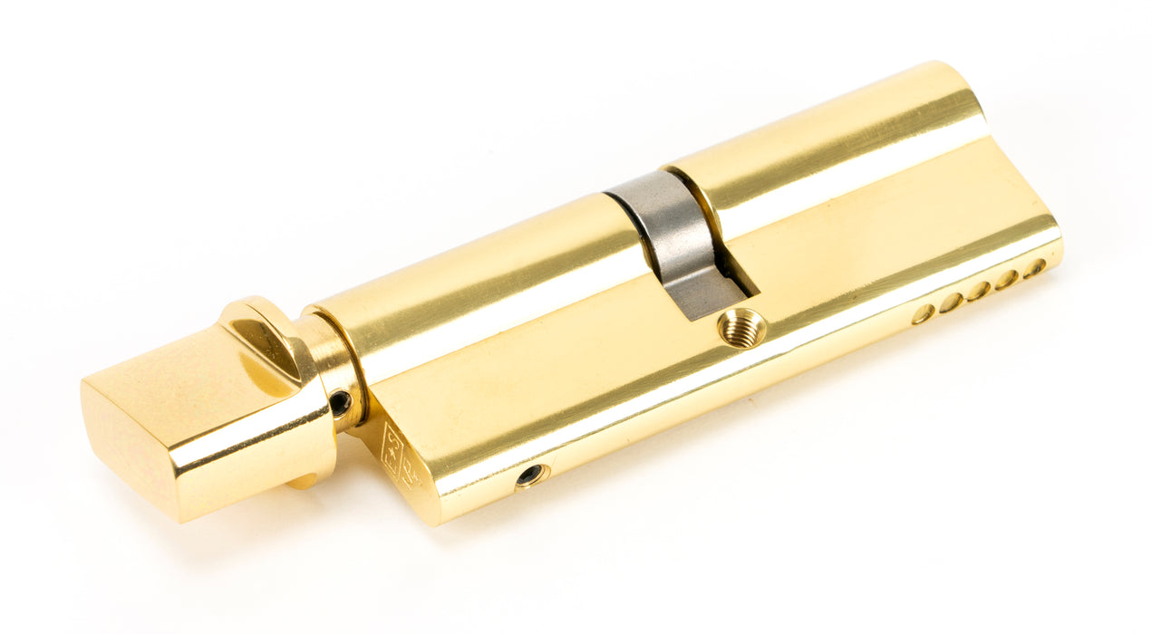 Lacquered Brass 45/45 5pin Euro Cylinder/Thumbturn