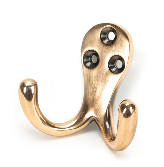 Polished Bronze Celtic Double Robe Hook