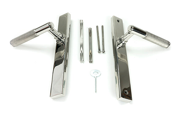 Polished Marine SS (316) Brompton Slimline Lever Espag. Latch Set