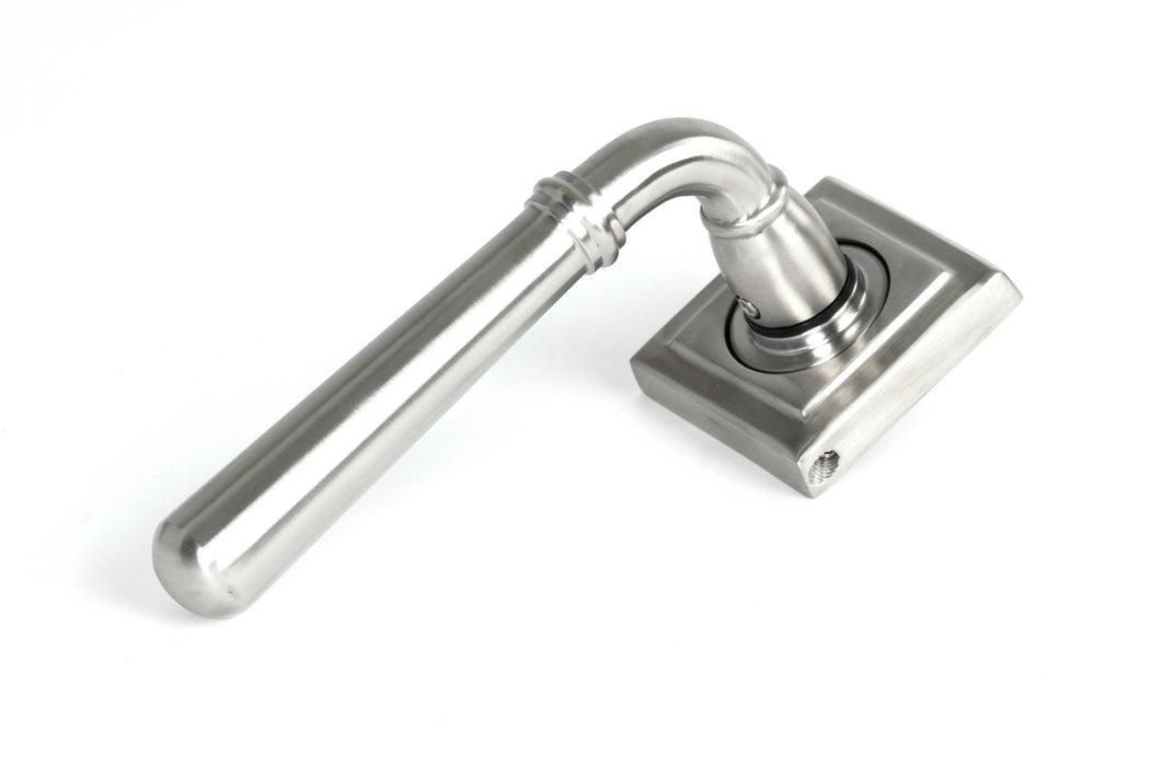 Satin Marine SS (316) Newbury Lever on Rose Set (Square)