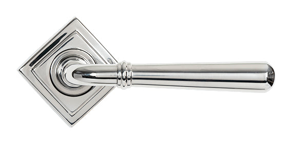 Polished Marine SS (316) Newbury Lever on Rose Set (Square)